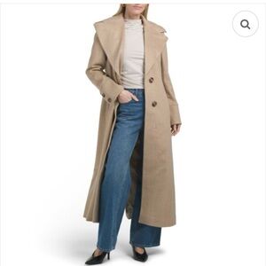 TARDIA Loro Piana %100 virgin wool oat long coat made in Italy